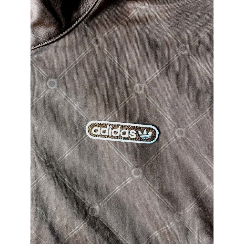 Adidas Originals Retro Luxury Track Jacket Women's 1X Brown Pink Monogram Print - Picture 2 of 7